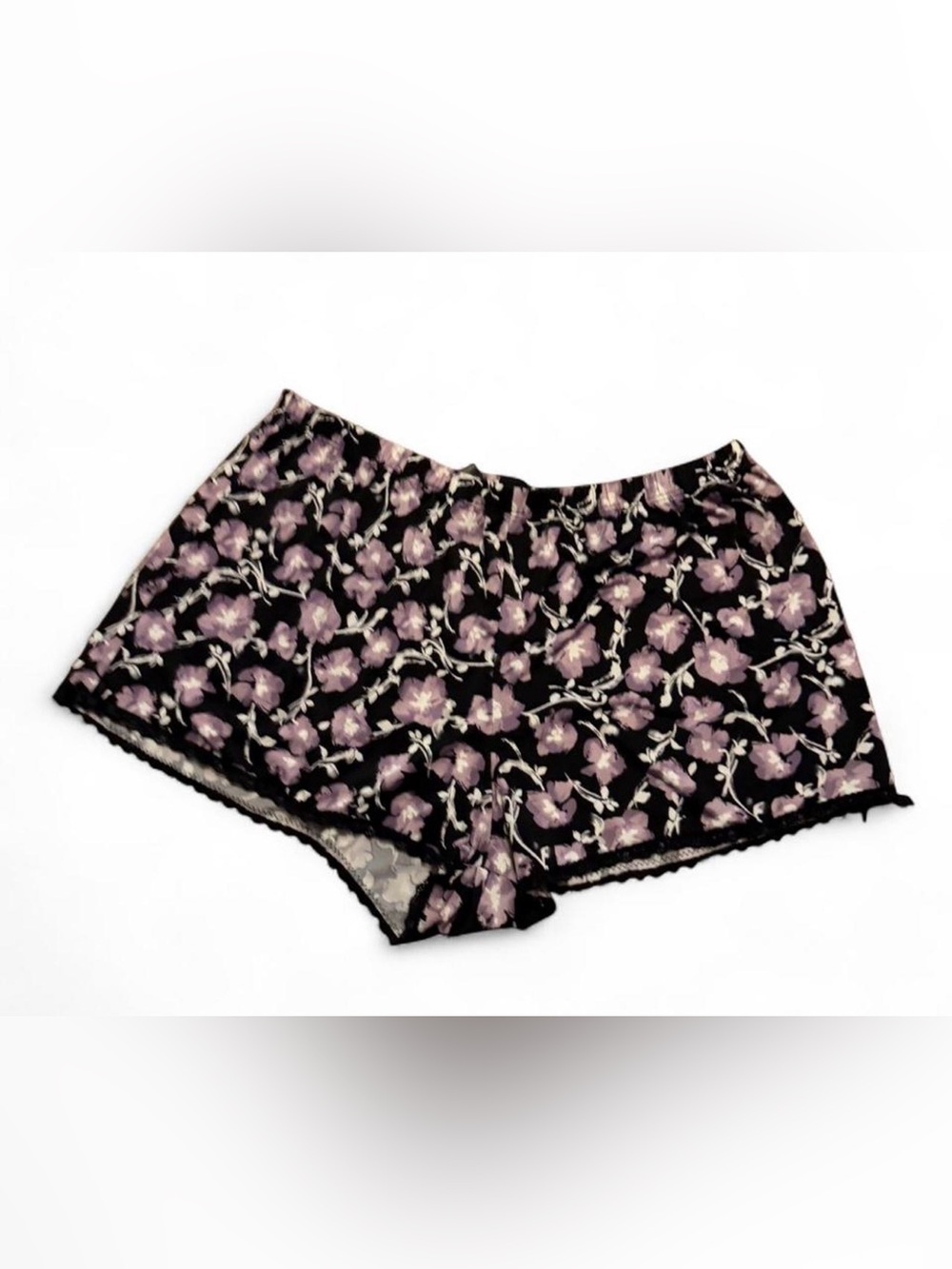 Floral women’s black&purple  Lounge Shorts size medium
